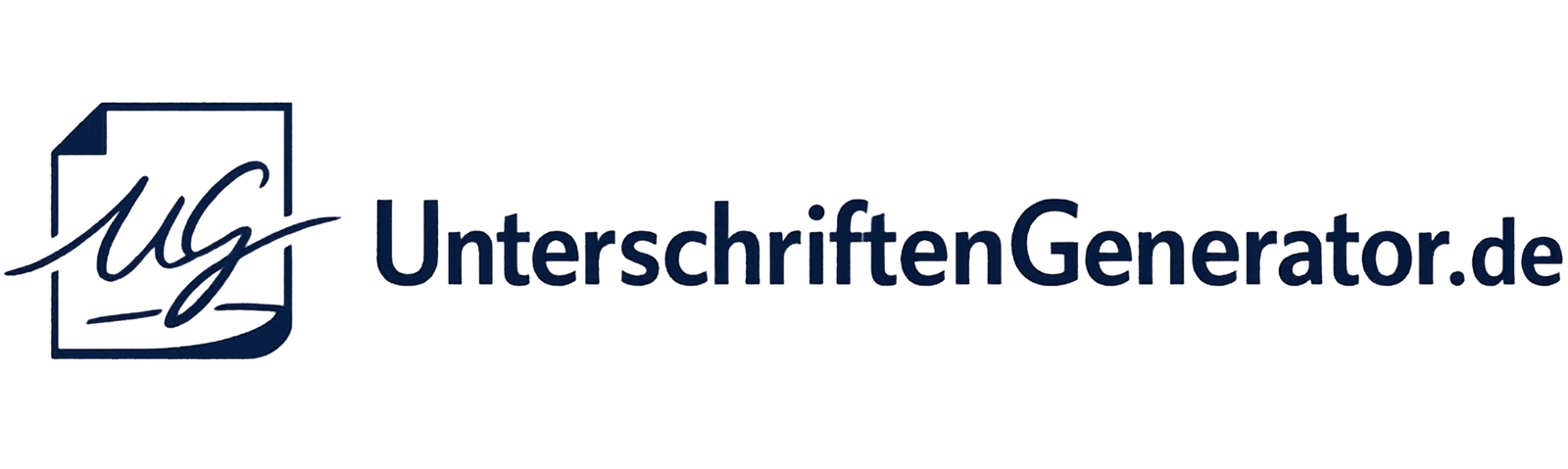 Logo von UnterschriftenGenerator.de – kostenloser Unterschrift Generator zum Erstellen digitaler Unterschriften ohne Anmeldung